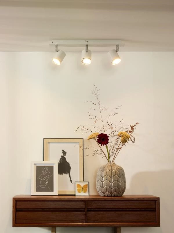 Lucide RILOU - Ceiling spotlight - LED Dim. - GU10 - 3x5W 3000K - White - atmosphere 1